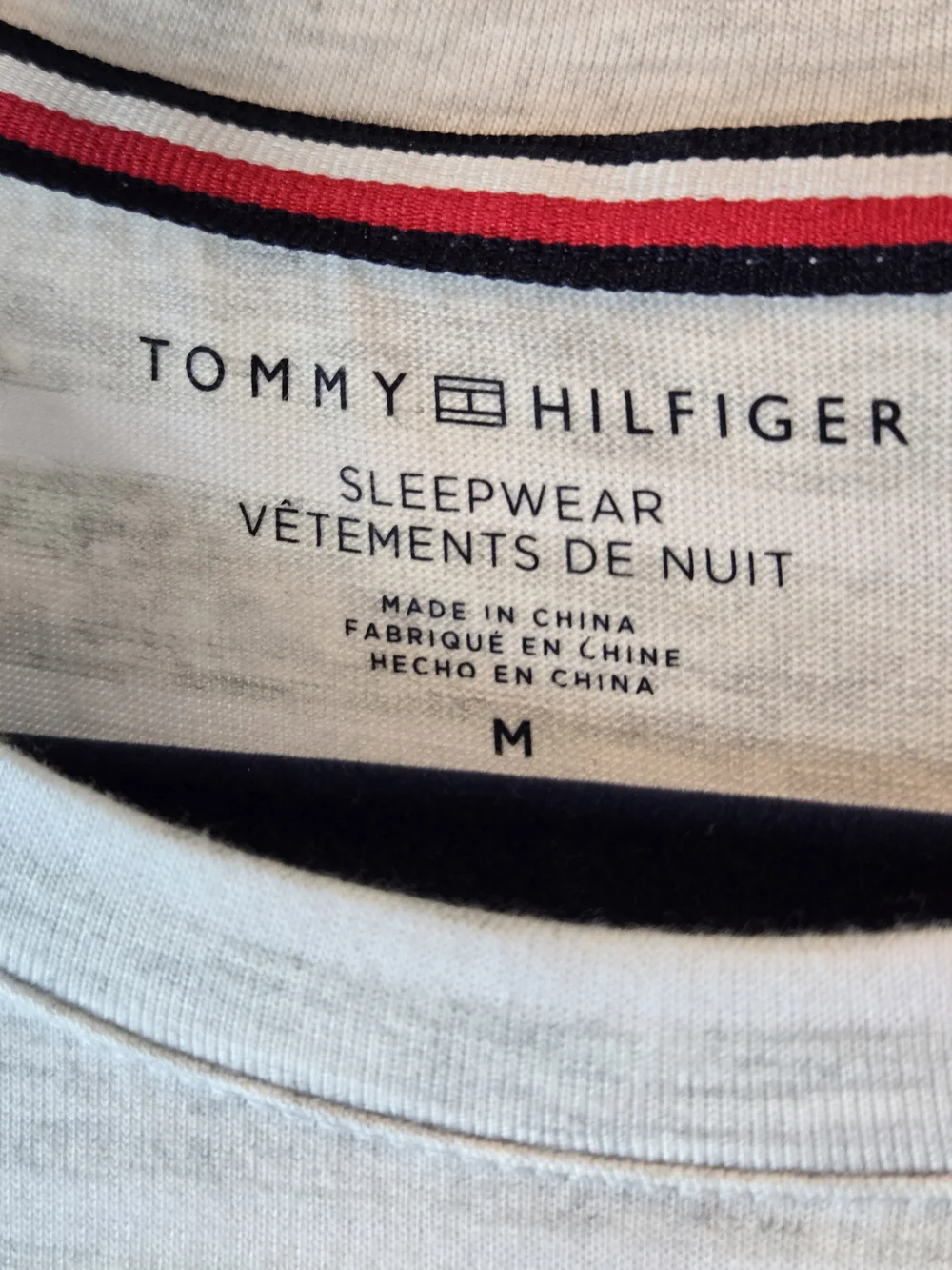 Tommy Hilfiger Women's Light Gray Striped Nightshirt